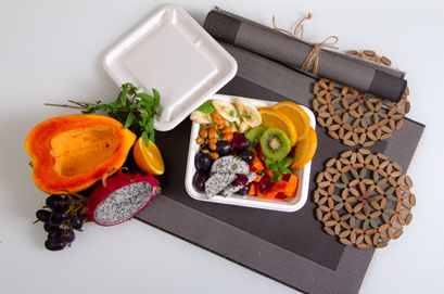 bagasse takeout containers by Ecolates