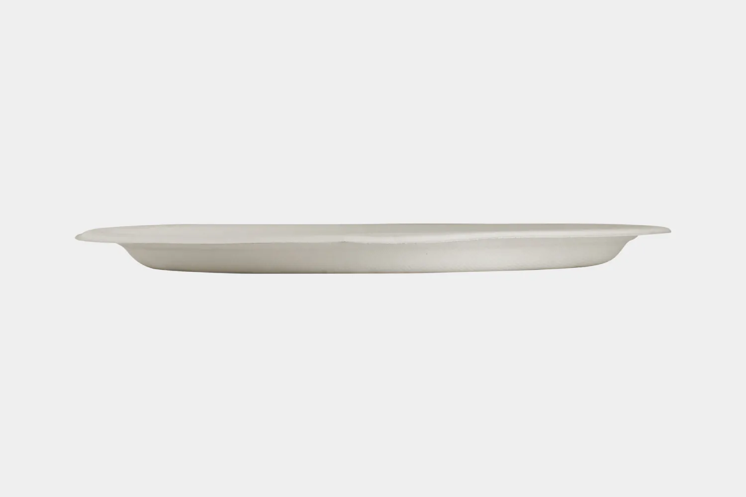 6" Square Biodegradable Bagasse Plate Height Width View - Ecolates
