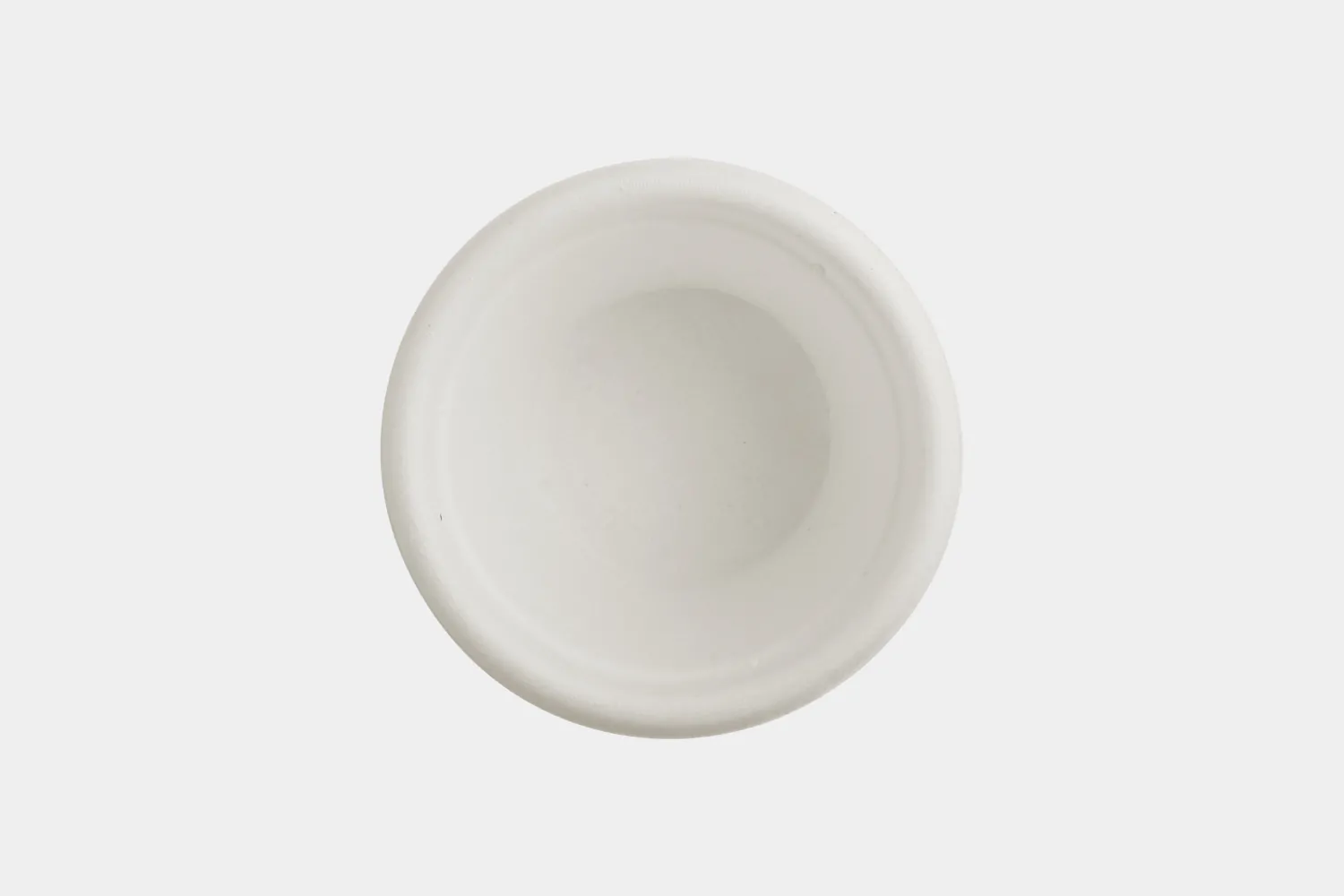 8oz Small Sugarcane Bagasse Bowl Bottom View - Ecolates