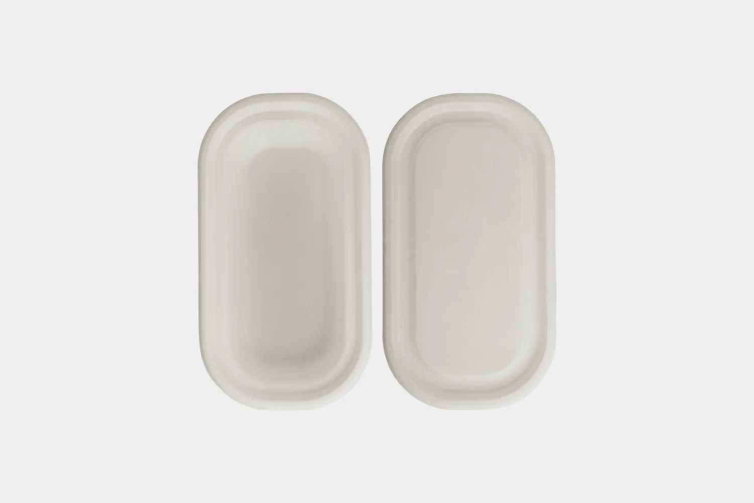 Bagasse Food Container with Lid Top Bottom View - Ecolates